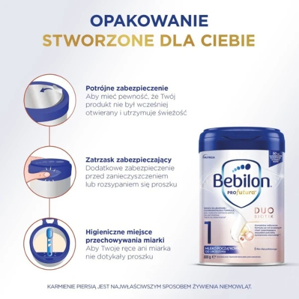 Bebilon Profutura DuoBiotik 1, mleko początkowe, od urodzenia, 800g 2