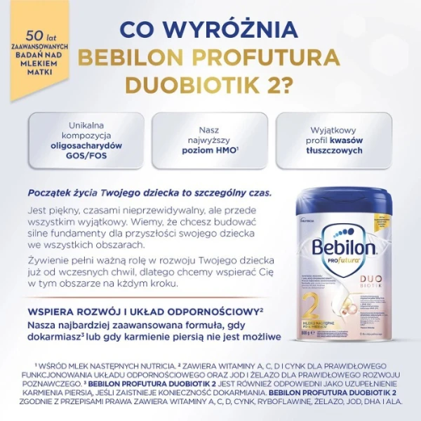 Bebilon Profutura DuoBiotik 2, mleko następne, po 6 miesiącu życia, 800g 2