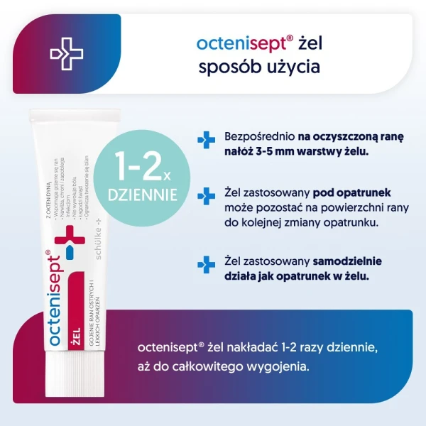 Octenisept, żel na rany i oparzenia, 20ml 4