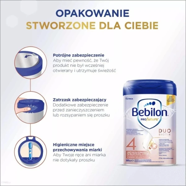 Bebilon Profutura DuoBiotik 4, formuła na bazie mleka, po 2 roku życia, 800g 3