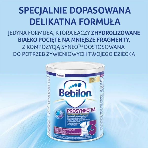 Bebilon Prosyneo HA 3, Hydrolyzed Advance, formuła na bazie mleka, po 1 roku życia, 400g 3