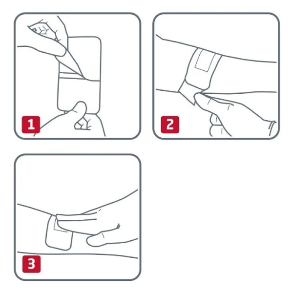 Leukoplast Leukomed, Absorbent Plus, plaster z opatrunkiem, biały, 5 sztuk 3