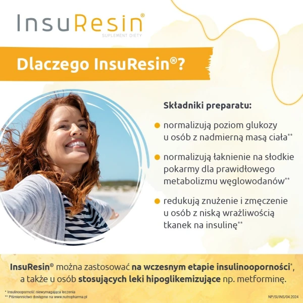 InsuResin, proszek, smak cytrusowy, 30 saszetek + 60 kapsułek 4