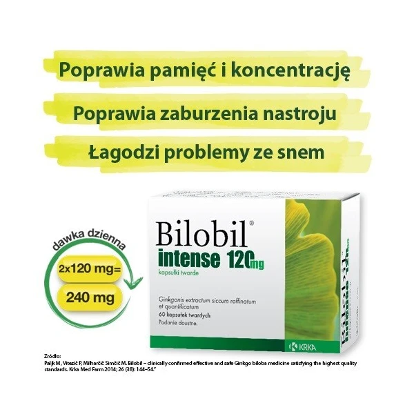 Bilobil Intense 120mg, 60 kapsułek 4