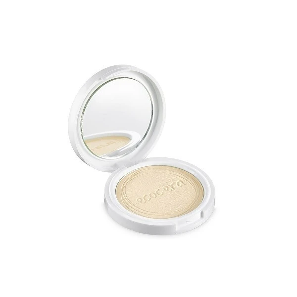 EcoCera, puder prasowany, bananowy, cera sucha i wrażliwa, 10g 2