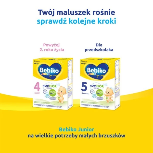 Bebiko Junior 3 NutriFlor Expert, formuła na bazie mleka, po 1 roku życia, 600g 5