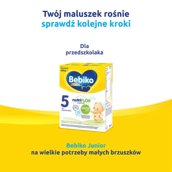 Bebiko Junior 4 NutriFlor Expert, formuła na bazie mleka, po 2 roku życia, 600g 4