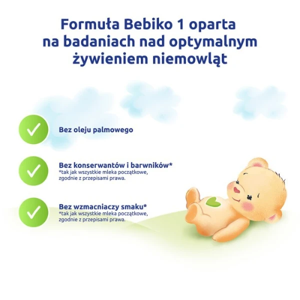 Bebiko 1 NutriFlor Expert, mleko początkowe, dla niemowląt od urodzenia, 600g 3