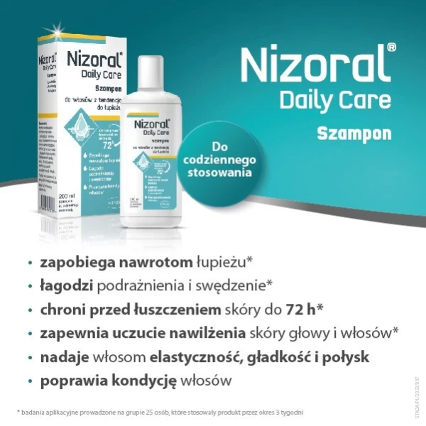 Nizoral Daily Care, szampon do włosów, z tendencją do łupieżu, 200ml 2