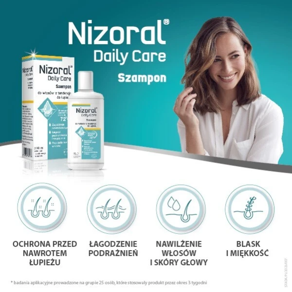 Nizoral Daily Care, szampon do włosów, z tendencją do łupieżu, 200ml 4