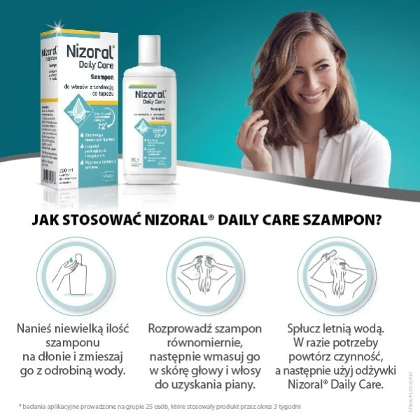 Nizoral Daily Care, szampon do włosów, z tendencją do łupieżu, 200ml 5