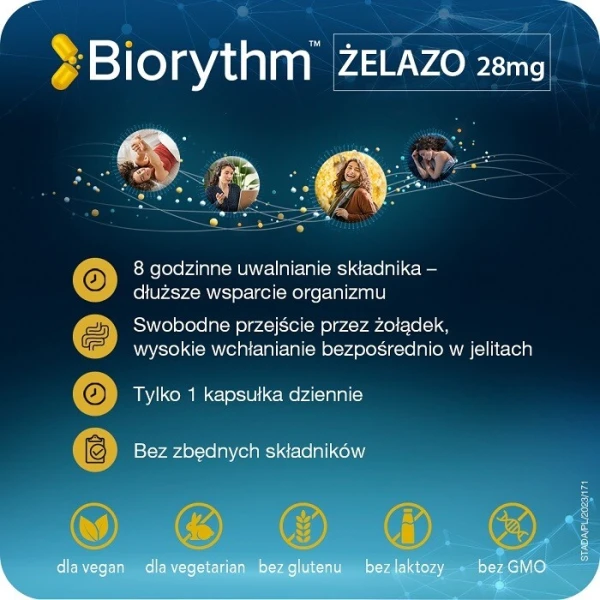 Biorythm, żelazo, 30 kapsułek 4