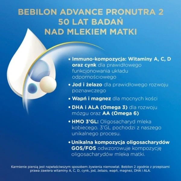 Bebilon 2 Advance, mleko modyfikowane, dla niemowląt po 6 miesiącu życia, 1000g 3