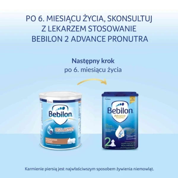 Bebilon bez laktozy, mleko początkowe dla niemowląt z nietolerancją laktozy, 400g 2