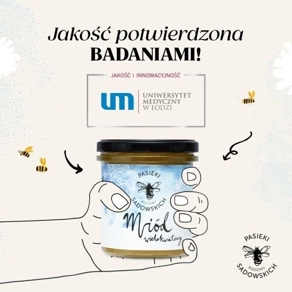 Pasieki Rodziny Sadowskich, miód wielokwiatowy, 450g 2
