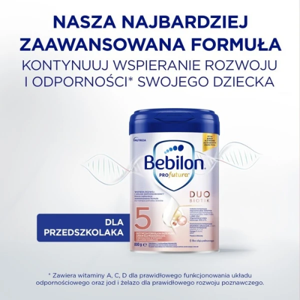 Bebilon Profutura DuoBiotik 5, formuła na bazie mleka, po 2,5 roku życia, 800g 2