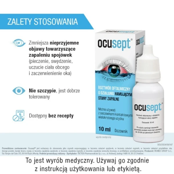 Ocusept, krople do oczu, 10ml 2