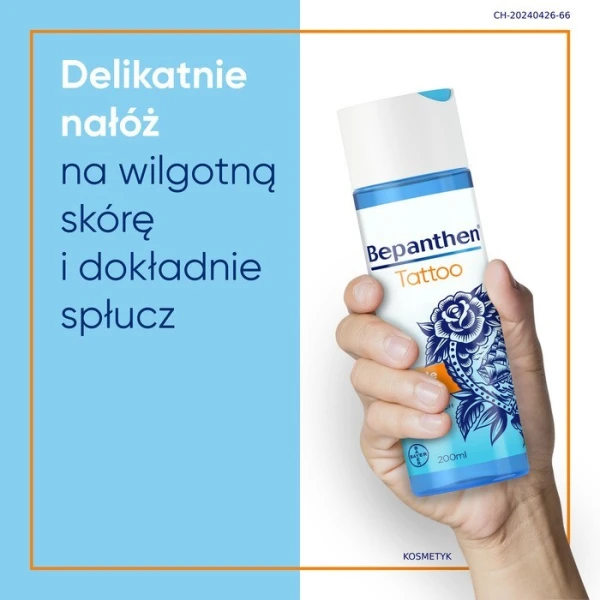 Bepanthen Tattoo, żel do mycia wytatuowanej skóry, 200ml 3
