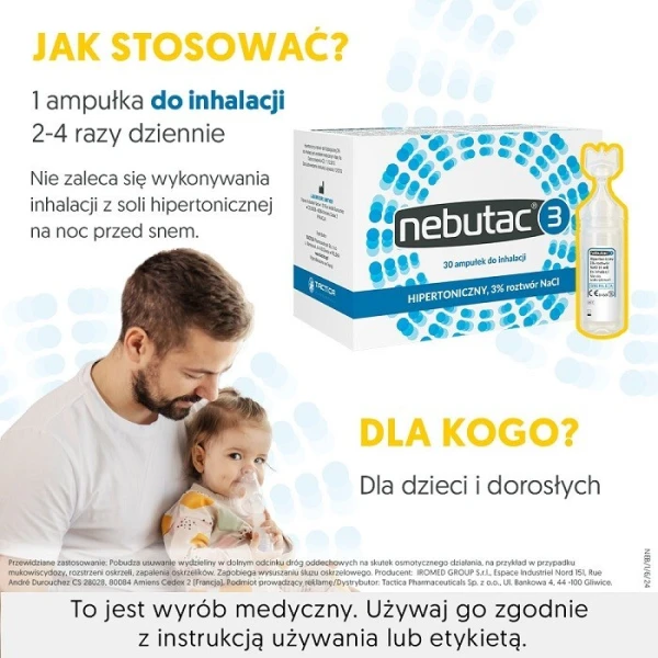 Nebutac 3, hipertoniczny roztwór do inhalacji 3%, 30 ampułek po 4ml 5