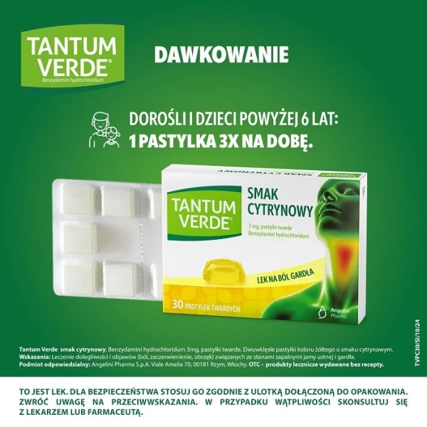 Tantum Verde 3mg, smak cytrynowy, 30 pastylek do ssania 4