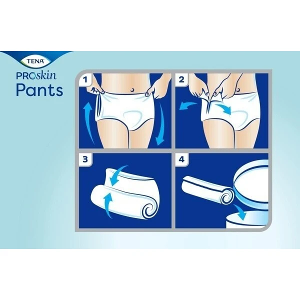 Pieluchomajtki Tena Pants ProSkin Plus, rozmiar XL, chłonność 6/8, 12 sztuk 4