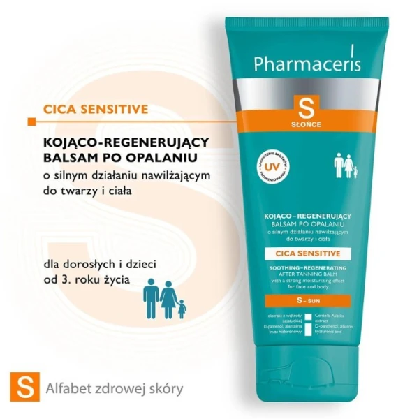 Pharmaceris S, Cica-Sensitive, kojąco-regenerujący balsam po opalaniu, 200ml 2