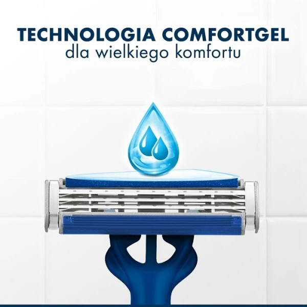 Gillette Blue 3 Comfort Slalom, maszynki do golenia dla mężczyzn, 3 ostrza, 3 sztuki 5