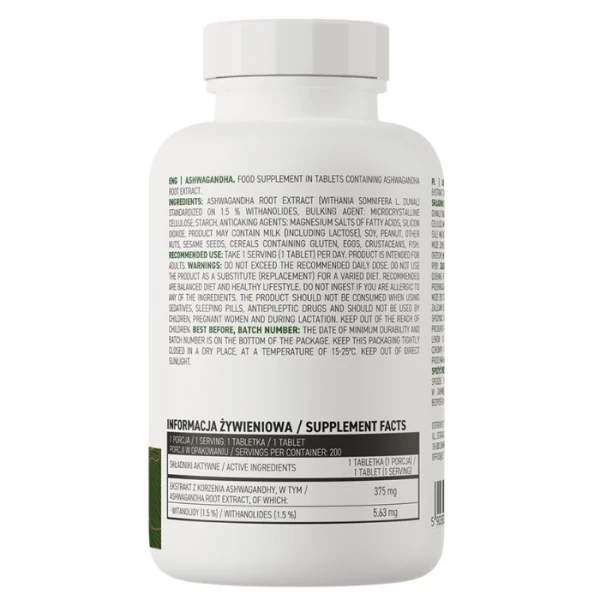 OstroVit, Ashwagandha, 200 tabletek 2