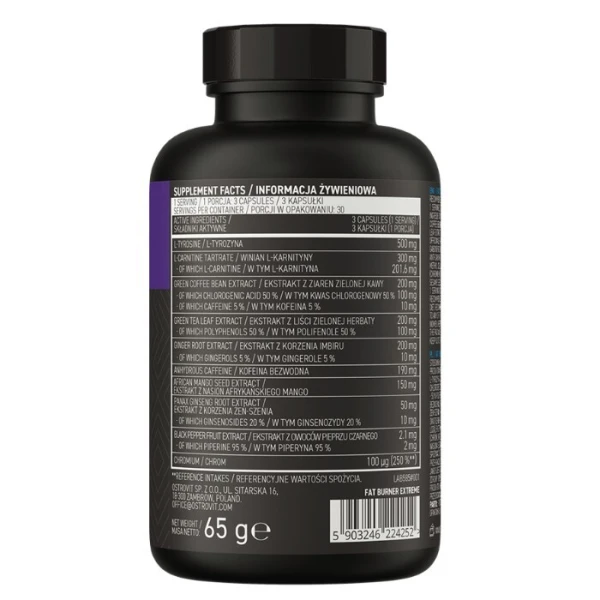OstroVit, Fat Burner Extreme, 90 kapsułek 2