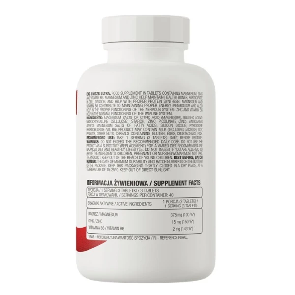 OstroVit, MgZB Ultra, 120 tabletek 2