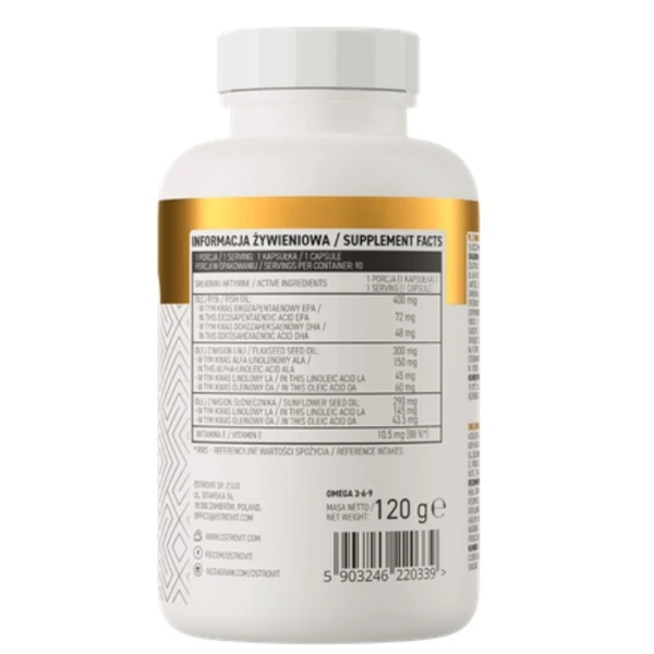 OstroVit, Omega 3-6-9, 90 kapsułek 2