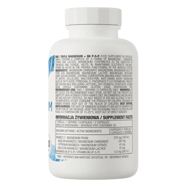 OstroVit, Triple Magnesium+ B6 P-5-P, 90 kapsułek 2