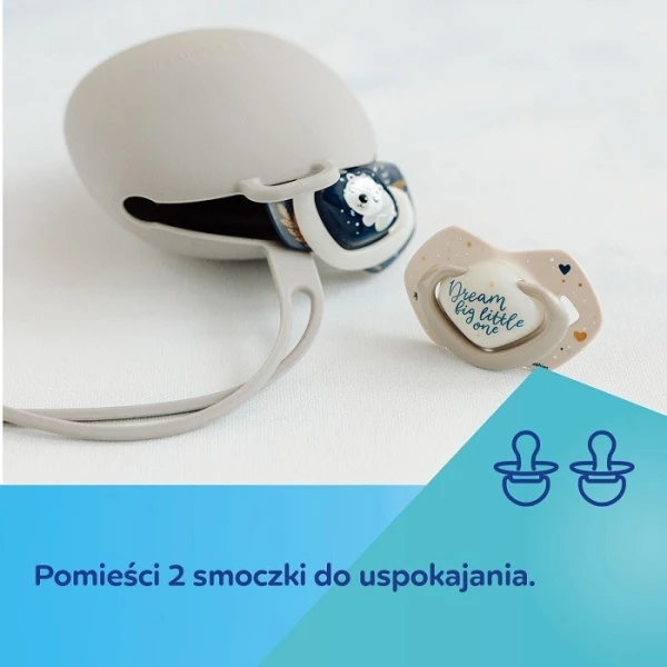 Canpol, silikonowe etui na smoczki, szare, 51/402, 1 sztuka 2