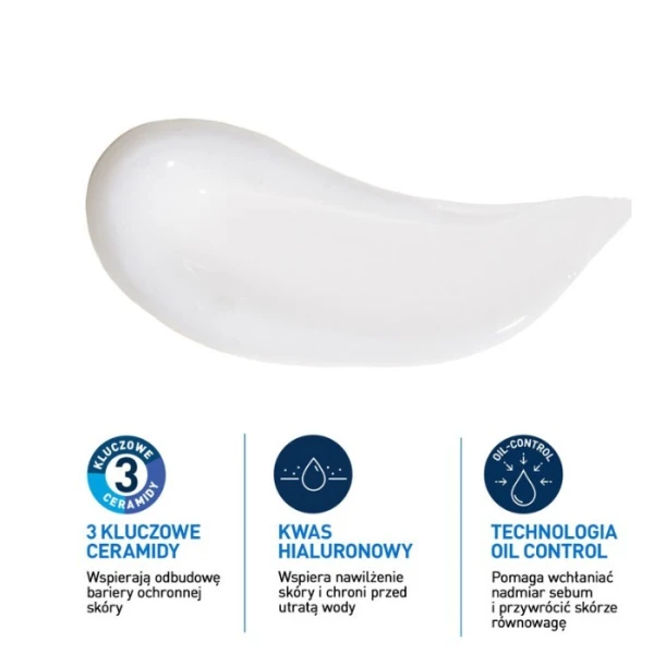 CeraVe Oil Control, nawilżający żel-krem, skóra mieszana i tłusta, 52ml 4