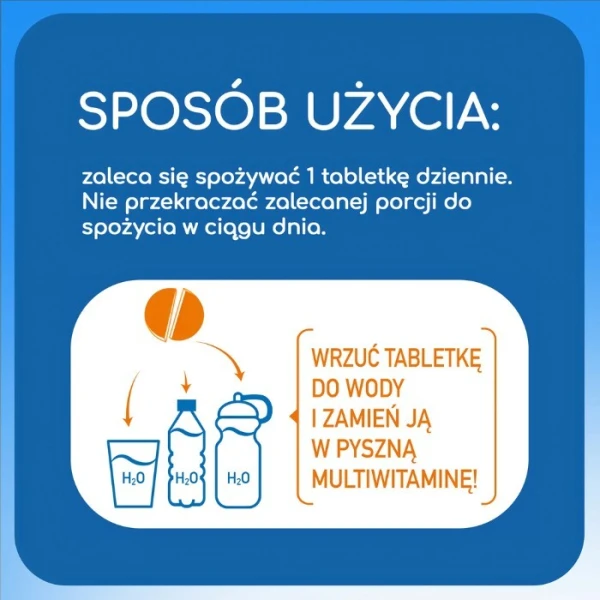 Plusssz Junior Elektrolity Complex, dla dzieci powyżej 3 roku życia, smak pomarańczowy, 20 tabletek musujących 2