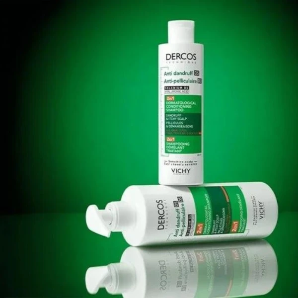 Vichy Dercos Anti Dandruff DS, szampon przeciwłupieżowy z odżywką 2w1, 200ml 2