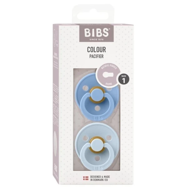 Bibs Colour, smoczek uspokajający, kauczuk, sky blue&baby blue, rozmiar S, od urodzenia, 2 sztuki 5