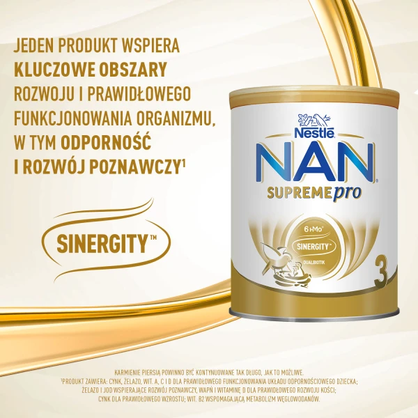 Nestle Nan Supreme Pro 3, formuła na bazie mleka, po 1 roku życia, 800g 3