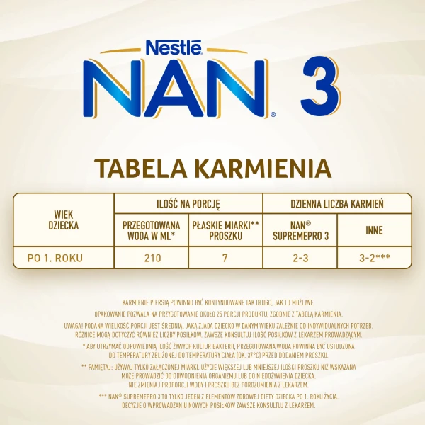 Nestle Nan Supreme Pro 3, formuła na bazie mleka, po 1 roku życia, 800g 5