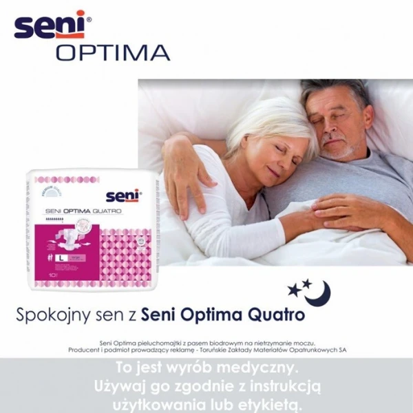 Pieluchomajtki Seni Optima Quatro, rozmiar M, chłonność 9, 10 sztuk 2