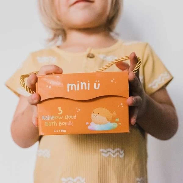 Mini U, Tęczowe Chmurki, zestaw kuli do kąpieli, dla dzieci powyżej 3 roku życia, 3 x 130g 4