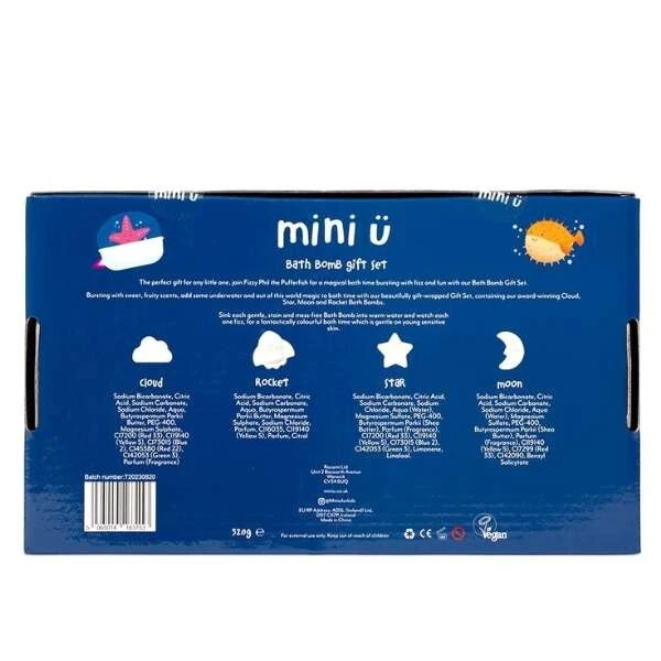 Mini U, podniebny zestaw kuli do kąpieli, dla dzieci powyżej 3 roku życia, 4 x 130g 4