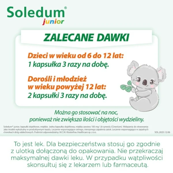 Soledum Junior 100mg, 20 kapsułek dojelitowych 3