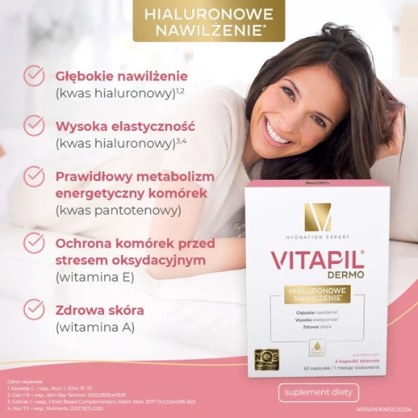 Vitapil Dermo, Hialuronowe Nawilżenie, 60 kapsułek 4