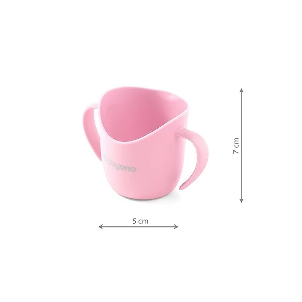 BabyOno, kubek treningowy Flow, różowy, po 6 miesiącu, 1463/04, 120ml 2