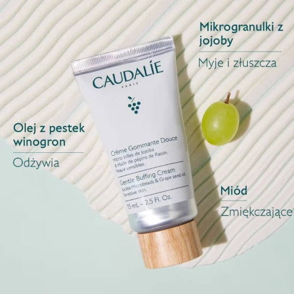 Caudalie Vinoclean, delikatny krem peelingujący do twarzy, 75ml 2