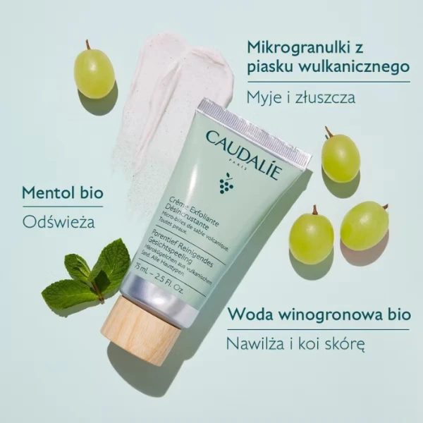 Caudalie Vinoclean, krem złuszczający, głęboko oczyszczający, 75ml 2