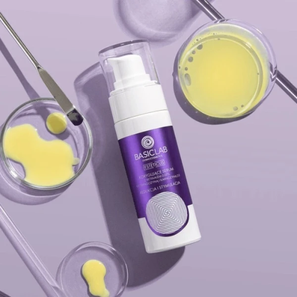 BasicLab Esteticus, Redukcja i Stymulacja, korygujące serum z retinalem 0,07%, fitosfingozyną i karnozyną 2.0, 30ml 2