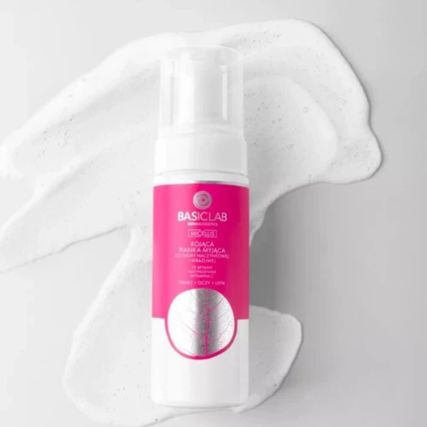 BasicLab Micellis, kojąca pianka myjąca do skóry naczynkowej i wrażliwej, 150ml 2