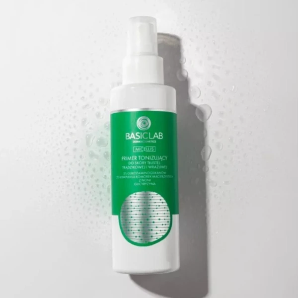 BasicLab Micellis, primer tonizujący do skóry tłustej, trądzikowej i wrażliwej, 150ml 2